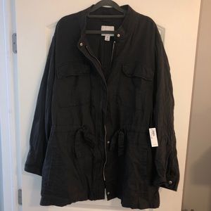 NWT Old Navy, medium weight linen jacket. Size 3X.
